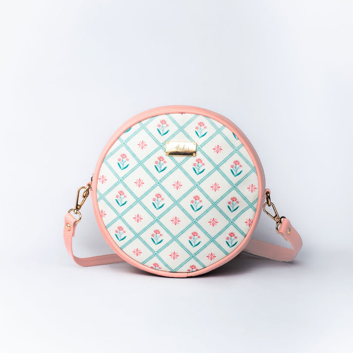 Coral Blossom Orbit Sling Bag