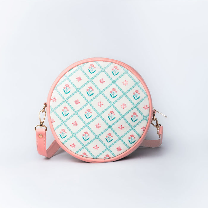 Coral Blossom Orbit Sling Bag