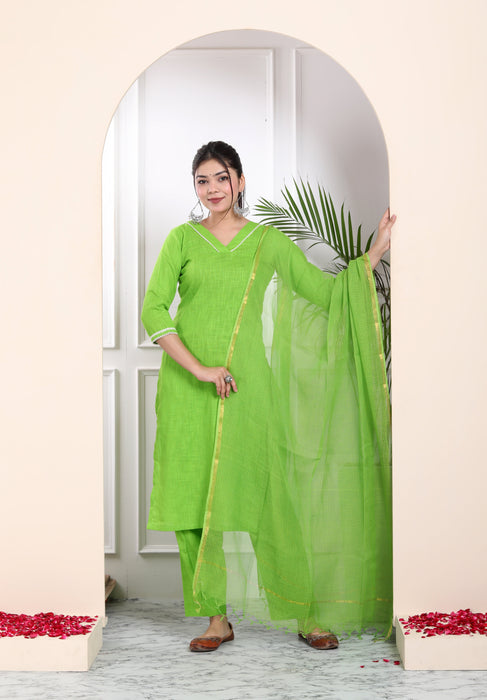 PARROT GREEN 3 PIECE SUIT SET