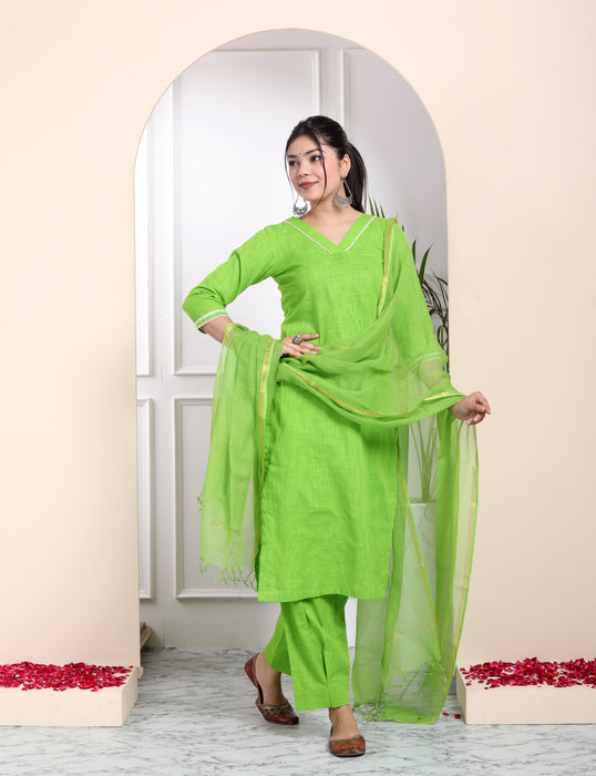 PARROT GREEN 3 PIECE SUIT SET