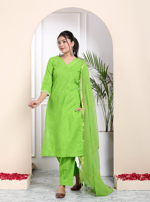 PARROT GREEN 3 PIECE SUIT SET