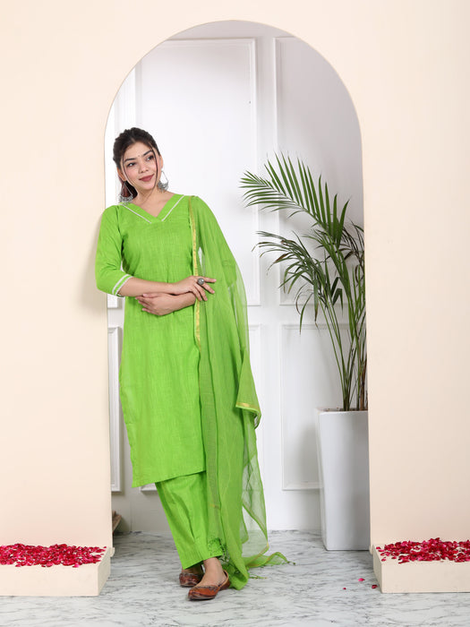 PARROT GREEN 3 PIECE SUIT SET