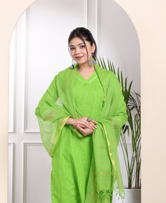 PARROT GREEN 3 PIECE SUIT SET