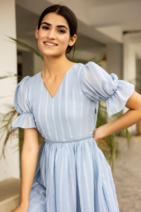 SEA BLUE MINI DRESS