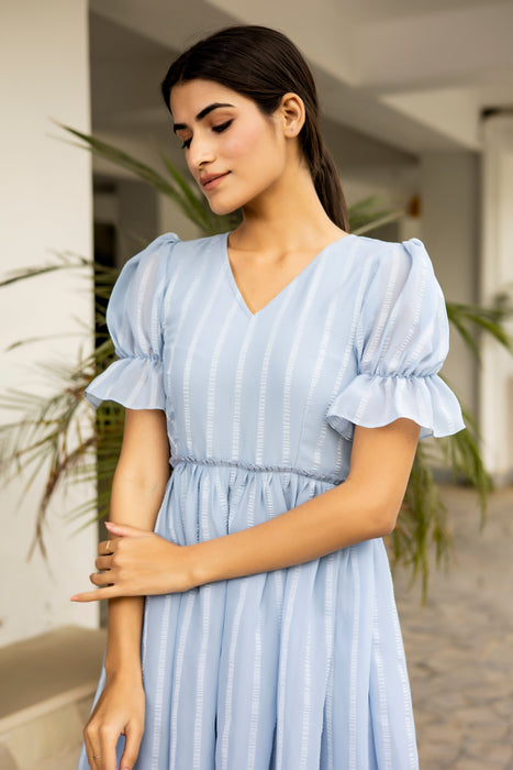 SEA BLUE MINI DRESS