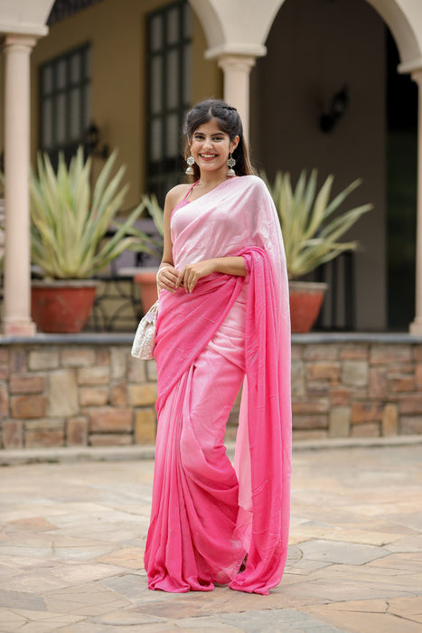 Sequin Mirage (Pure Georgette Sequins Work Saree)