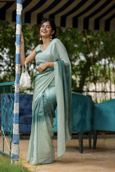 Sequins phantasm (Pure Georgette Sequins Work Saree)