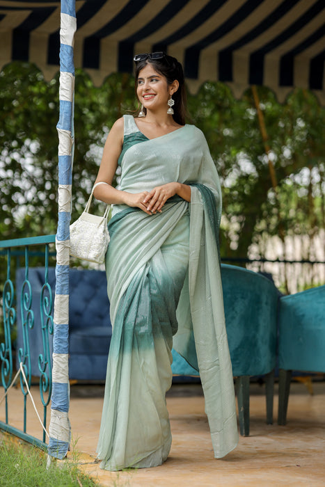 Sequins phantasm (Pure Georgette Sequins Work Saree)