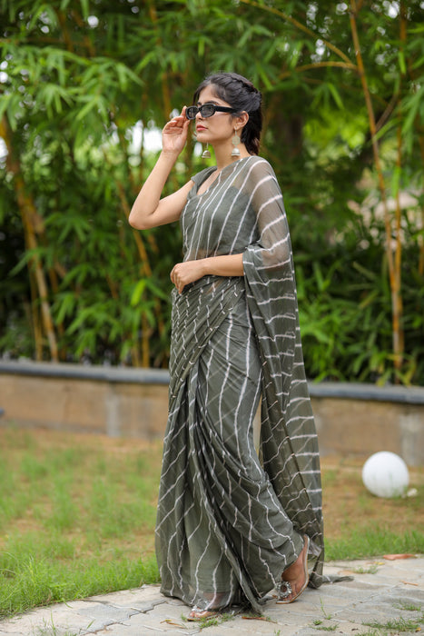 Breezy Delight (Lehriya Chiffon Saree)