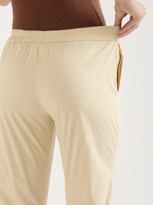 Beige Stretchable Pants For Women-CK-05-BEIGEPANT