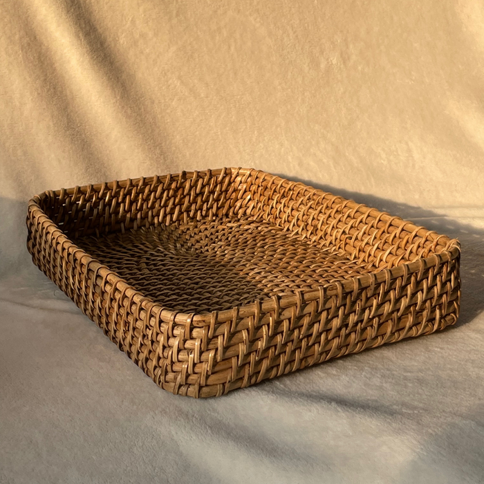 Rectangular Natural Weave Kosh Tray