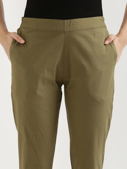 Military Green Stretchable Pants-CK-01-OLIVEPANT