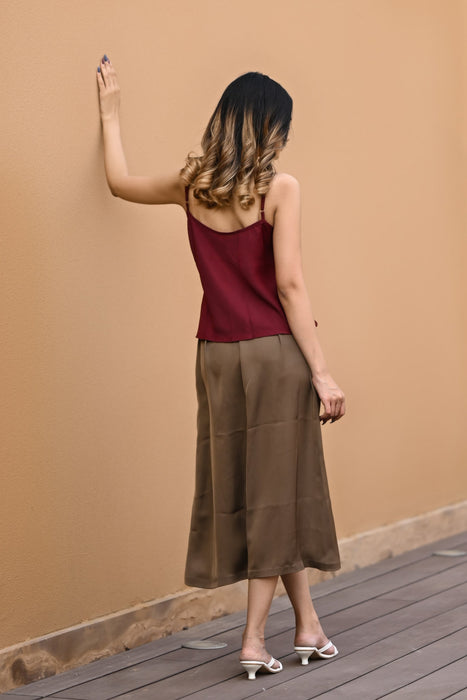 KABUL SKIRT STYLE UP WITH BURGUNDY TOP