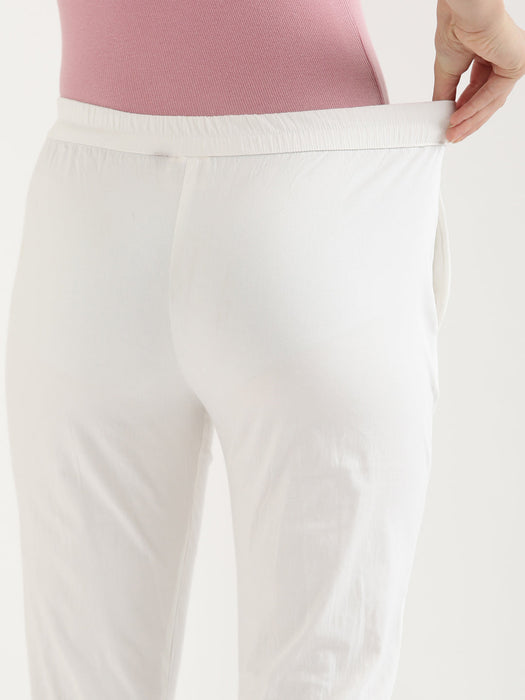 White Stretchable Pants For Women-CK-08-WHITEPANT