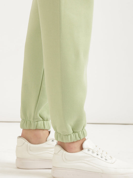 Mint Green Sweatshirt and Pant Co-ord Set For Women-CK-MINTGREENCORDSWEATSET