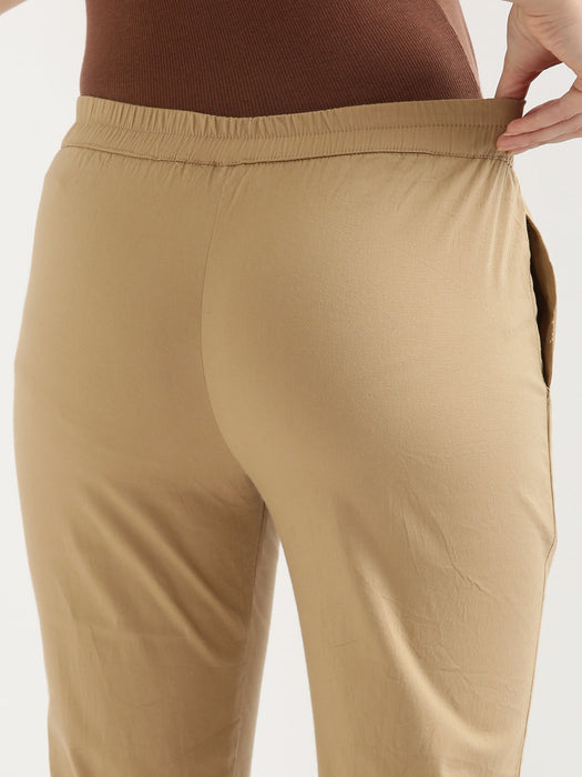 Brown Stretchable Pants For Women-CK-07-BROWNPANT