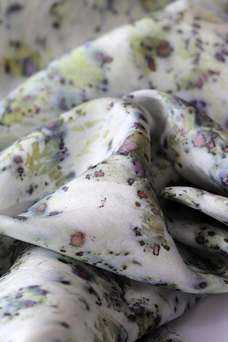 LILLY - eco printed habutai silk yardage