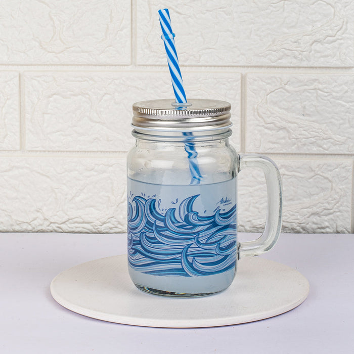 Wondrous Waves Mason Jar