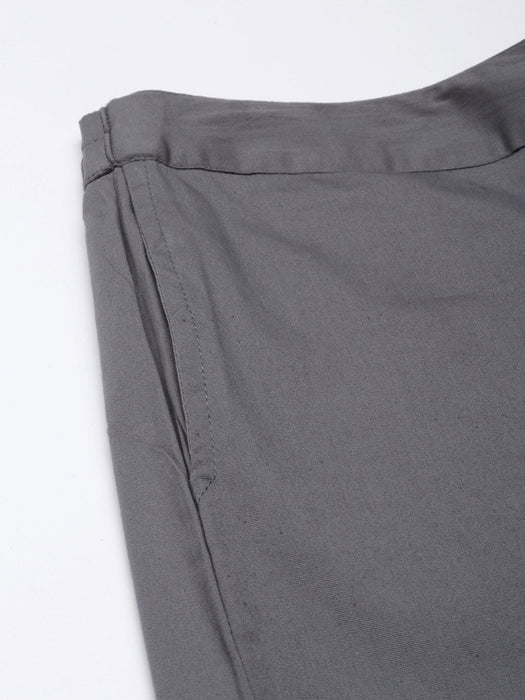 Slate Grey Stretchable Pants For Women-CK-10-GREYPANT