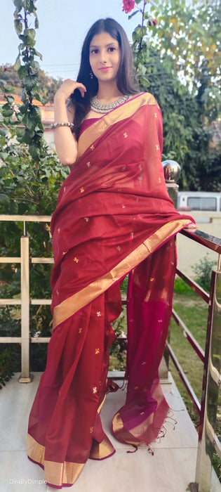 Silk Symphony Maheshwari Silk Saree