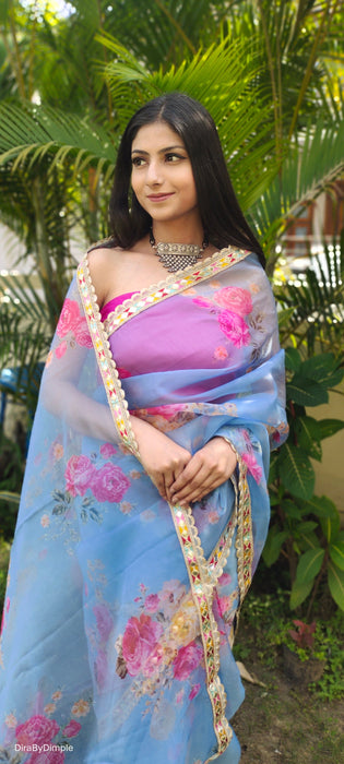 Whimsical Wonder (Printed Organza Saree)