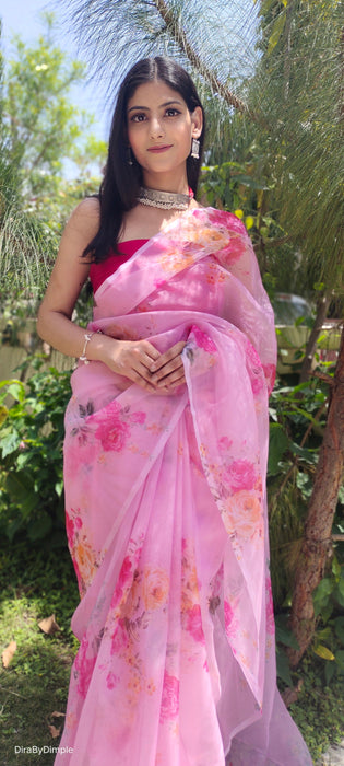 Serene Whisper (Printed Organza Saree)