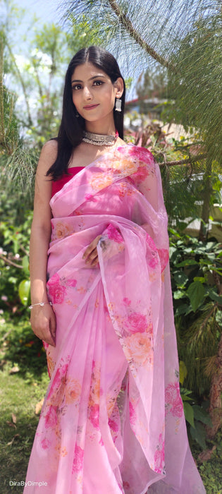 Serene Whisper (Printed Organza Saree)