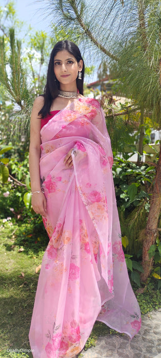 Serene Whisper (Printed Organza Saree)