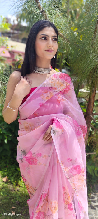 Serene Whisper (Printed Organza Saree)