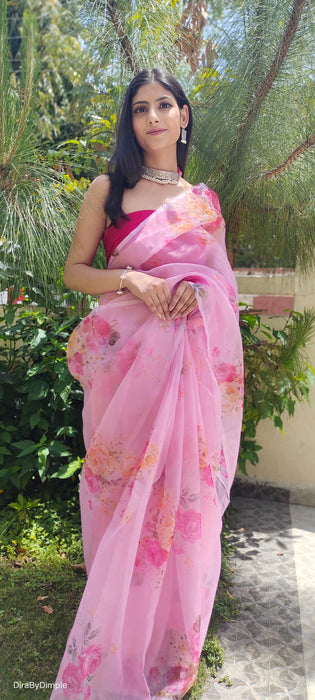 Serene Whisper (Printed Organza Saree)