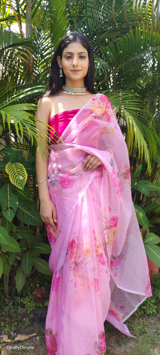 Serene Whisper (Printed Organza Saree)