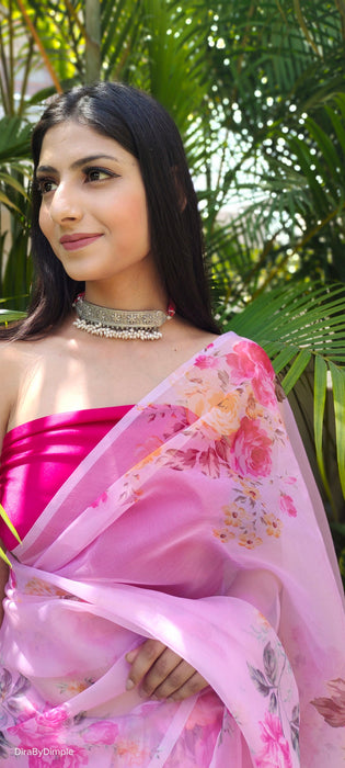 Serene Whisper (Printed Organza Saree)