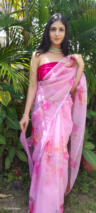 Serene Whisper (Printed Organza Saree)