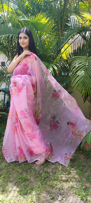 Serene Whisper (Printed Organza Saree)