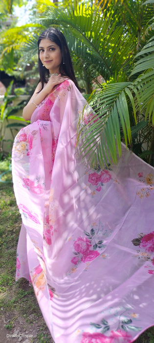 Serene Whisper (Printed Organza Saree)