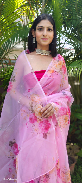 Serene Whisper (Printed Organza Saree)