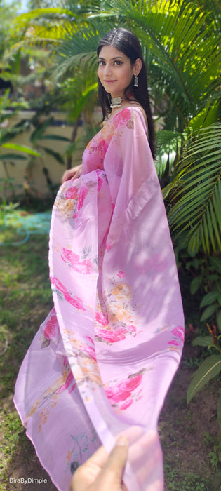 Serene Whisper (Printed Organza Saree)