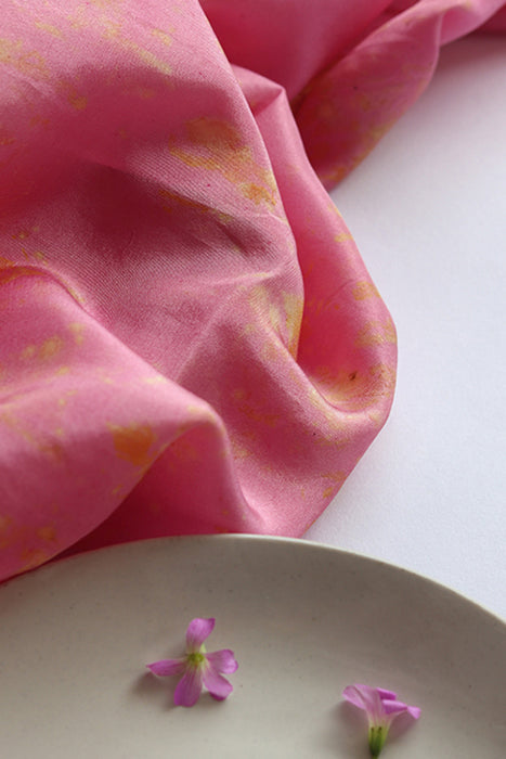 JASMINE - eco printed habutai silk yardage