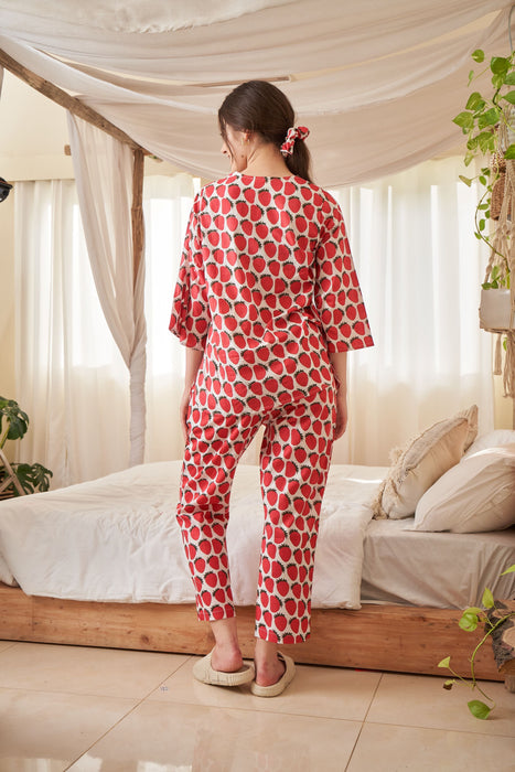 Strawberry Sundae Pj set (with matching scrunchy)