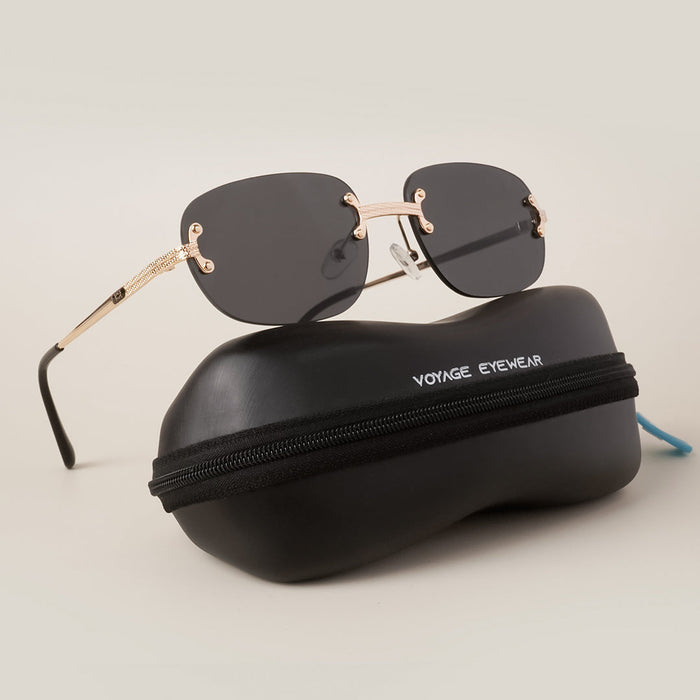 Voyage Black Rimless Sunglasses - MG3610