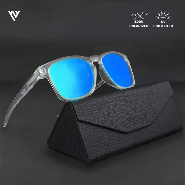 Voyage Exclusive Blue Polarized Wayfarer Sunglasses for Men & Women - PMG3973