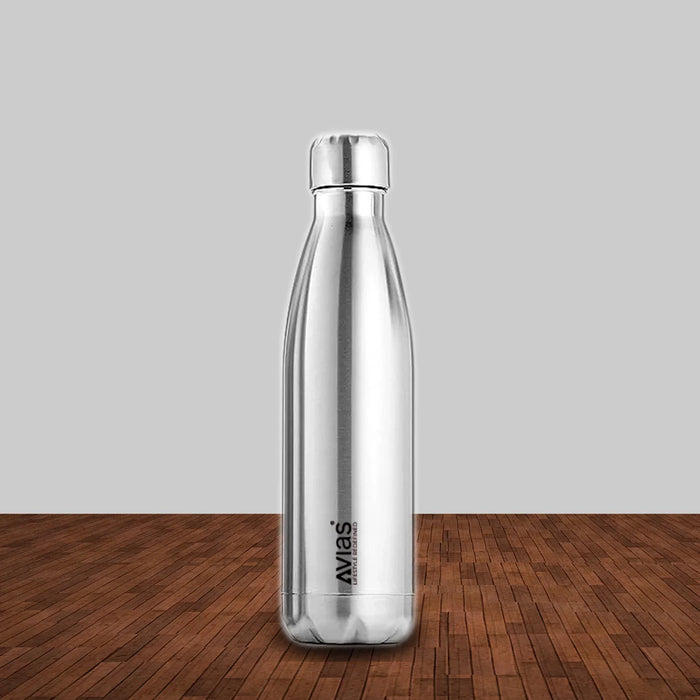 Evita Premium Stainless Steel Vacuum Insulated Flask Water Bottle| 1 Litre/ 750Ml | Silver