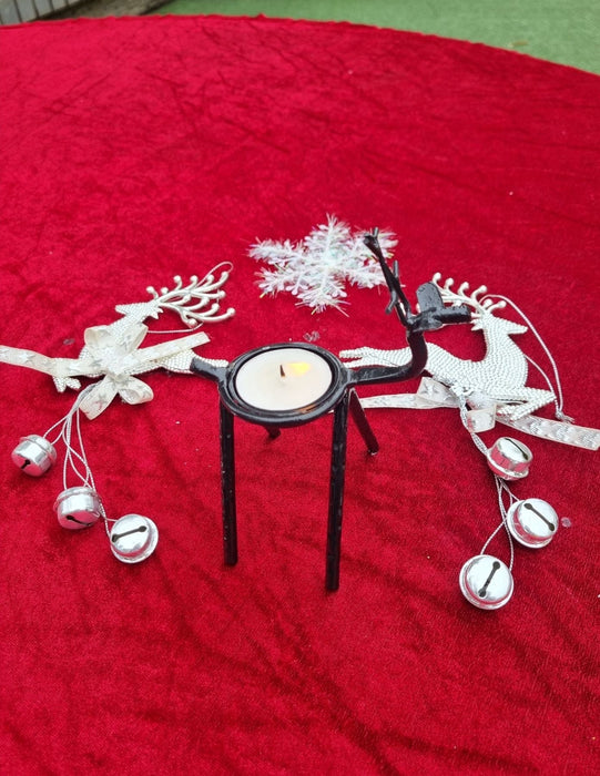 Classic Reindeer Tealight Holder (Set Of 2)