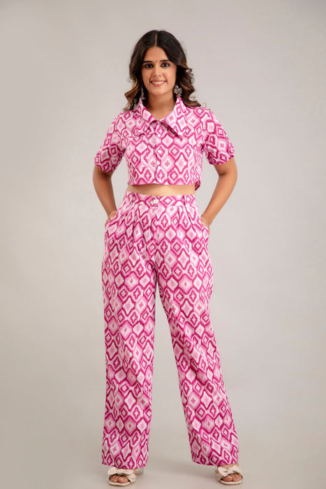 Cotton Pink Co-ord Set-WT6003PINK