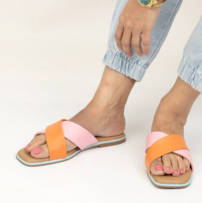 Orange Pink Cross Flats