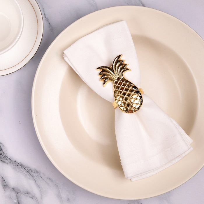 Elegant Napkin Rings for Dining Table, Pineapple