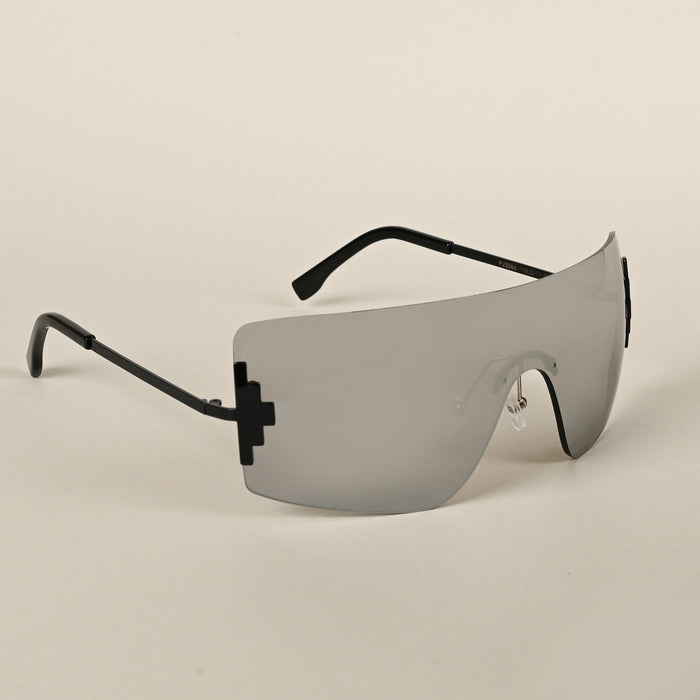 Voyage Silver Wrap Around Sunglasses for Men & Women - MG4119