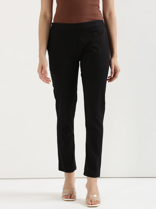 Black Stretchable Pants For Women-CK-06-BLACKPANT