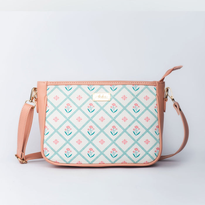 Coral Blossom Sling bag