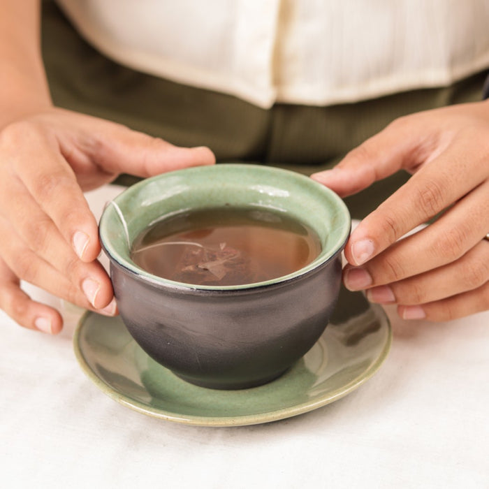 Tibetan Cup and Saucer - With Saucer